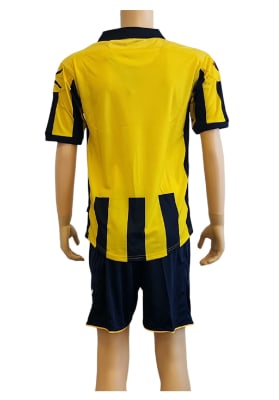 UNIFORME DE FUTBOL LEGEA MODELO BELGRADO AMARILLO/AZUL MARINO