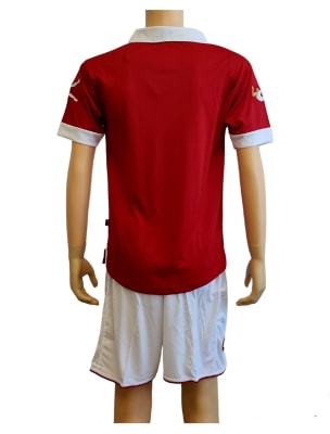 UNIFORME DE FUTBOL LEGEA MODELO VINTAGE ROJO/BLANCO