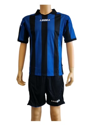 PACK 15 UNIFORMES DE FUTBOL LEGEA MODELO BELGRADO NEGRO/AZUL