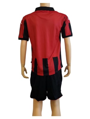 UNIFORME DE FUTBOL LEGEA MODELO BELGRADO NEGRO/ROJO