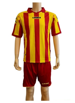 PACK 15 UNIFORMES DE FUTBOL LEGEA MODELO BELGRADO ROJO/AMARILLO