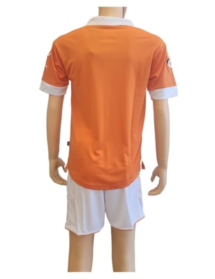 UNIFORME DE FUTBOL LEGEA MODELO VINTAGE NARANJA/BLANCO