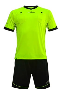 UNIFORME DE ARBITRO PROFESIONAL MARCA MITRE COLOR AMARILLO FLUOR1