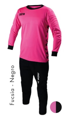 UNIFORME DE ARQUERO FUTBOL MITRE DELTA JUNIOR FUCSIA-NEGRO1