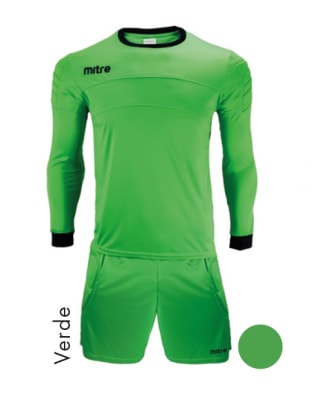 UNIFORME ARQUERO FUTBOL MITRE MANGA LARGA VERDE TALLA S1