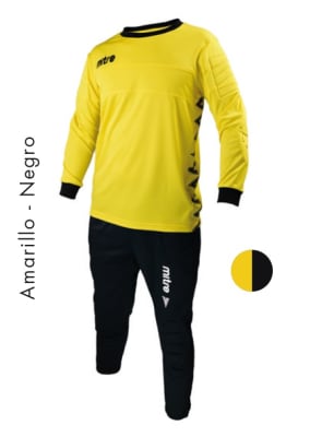 UNIFORME ARQUERO FUTBOL MITRE DELTA JUNIOR TALLA 14 AMARILLO-NEGRO1