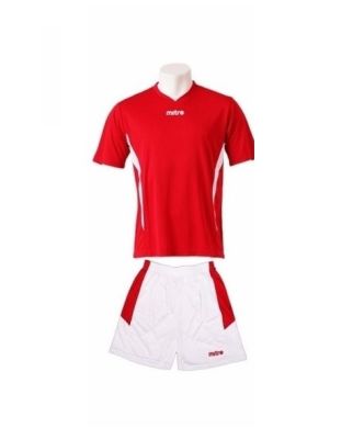 UNIFORME DE FUTBOL VARON ROJO BLANCO MITRE TALLA S1