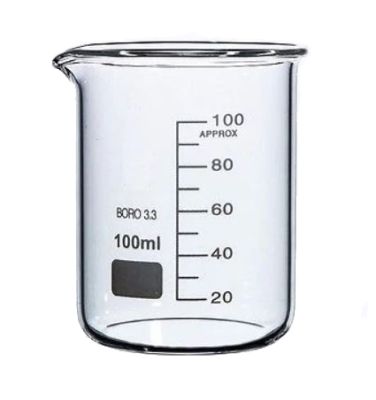 VASO PRECIPITADO DE VIDRIO 100 ML FORMA BAJA1