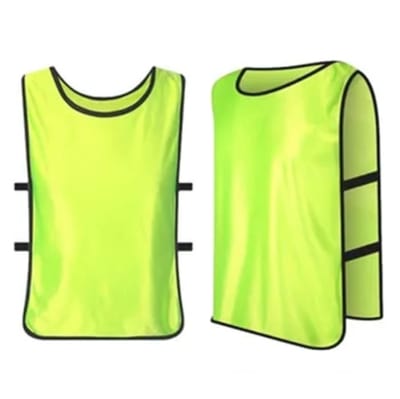 PACK 10 PETOS DEPORTIVOS ABIERTO CON ELASTICOS TALLA S-M ADULTO AMARILLO FLUOR