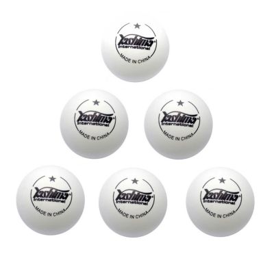 SET DE 6 PELOTAS DE PING-PONG YASHIMA 1 ESTRELLA BLANCA