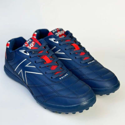 ZAPATILLA DE FUTBOLITO KELME 360 TURF AZUL MARINO/ROJO1