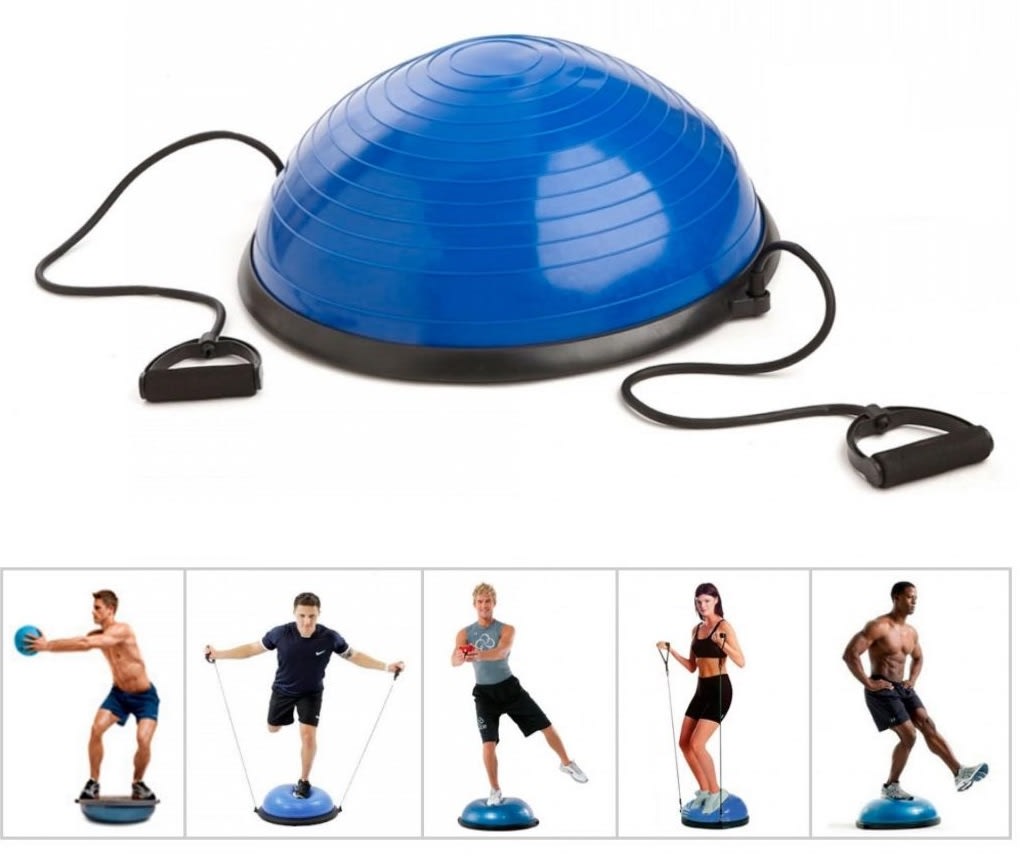 BALON BOSU 60 CM CON MANILLAS + INFLADOR Tecnoclass SpA