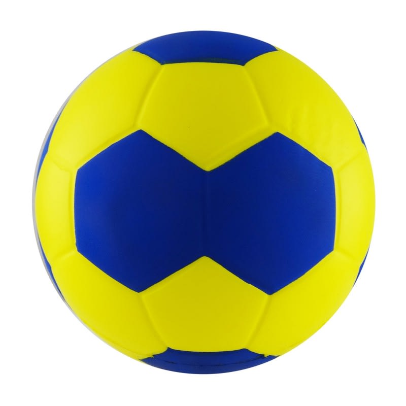 BALON DE ESPUMA HANDBOL Nº 6 (15 CM) AMARILLO-AZUL