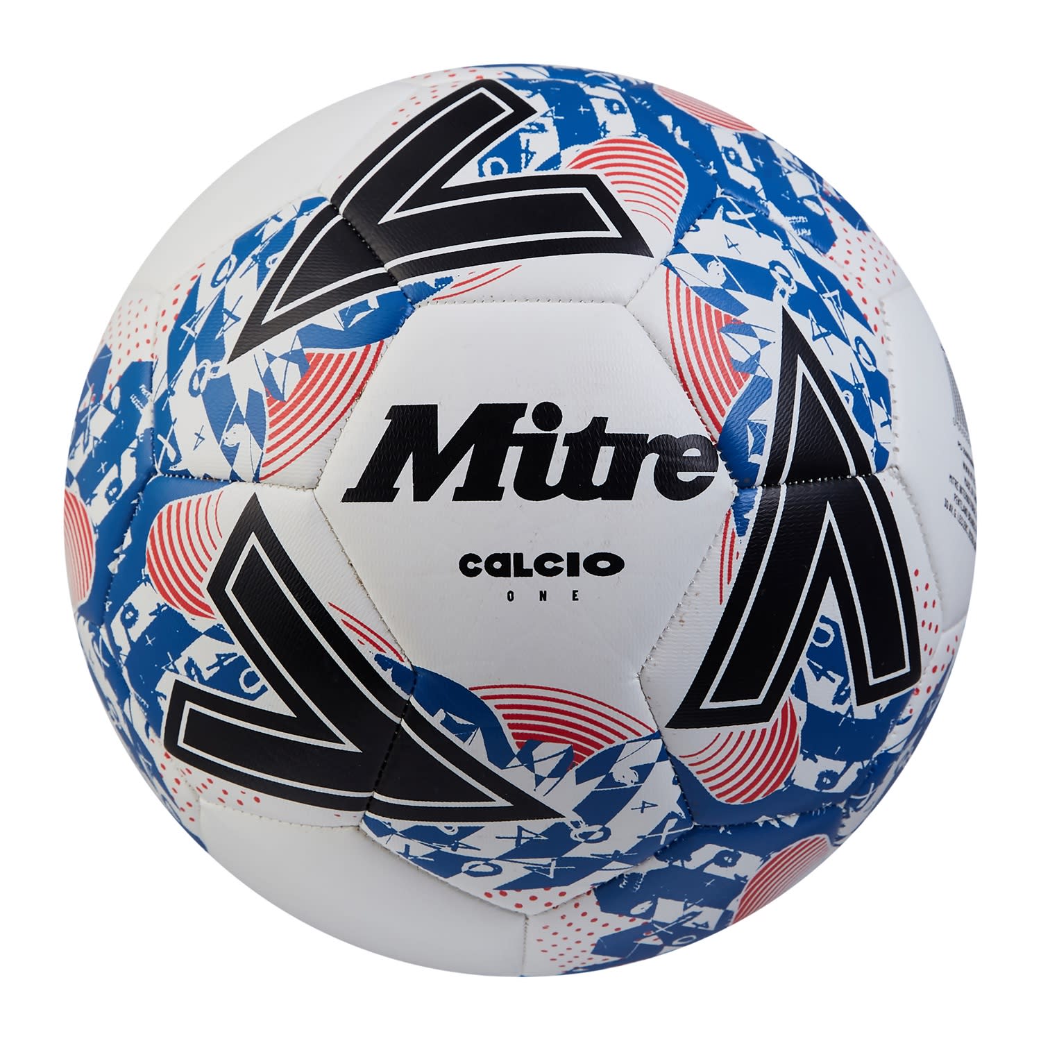 BALON DE FUTBOL MITRE CALCIO N° 4 BLANCO-NEGRO-AZUL