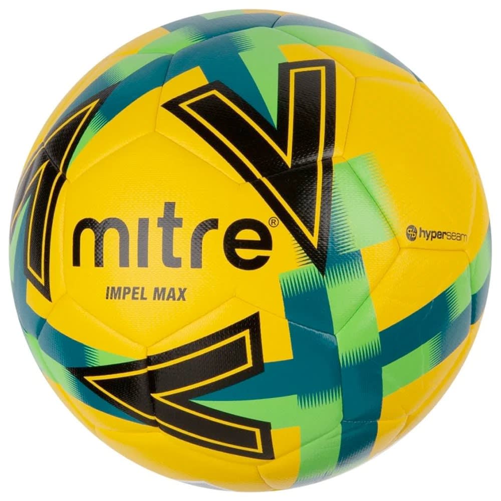 BALON DE FUTBOL MITRE NEW IMPEL MAX N° 5 AMARILLO/VERDE FLUOR/NEGRO