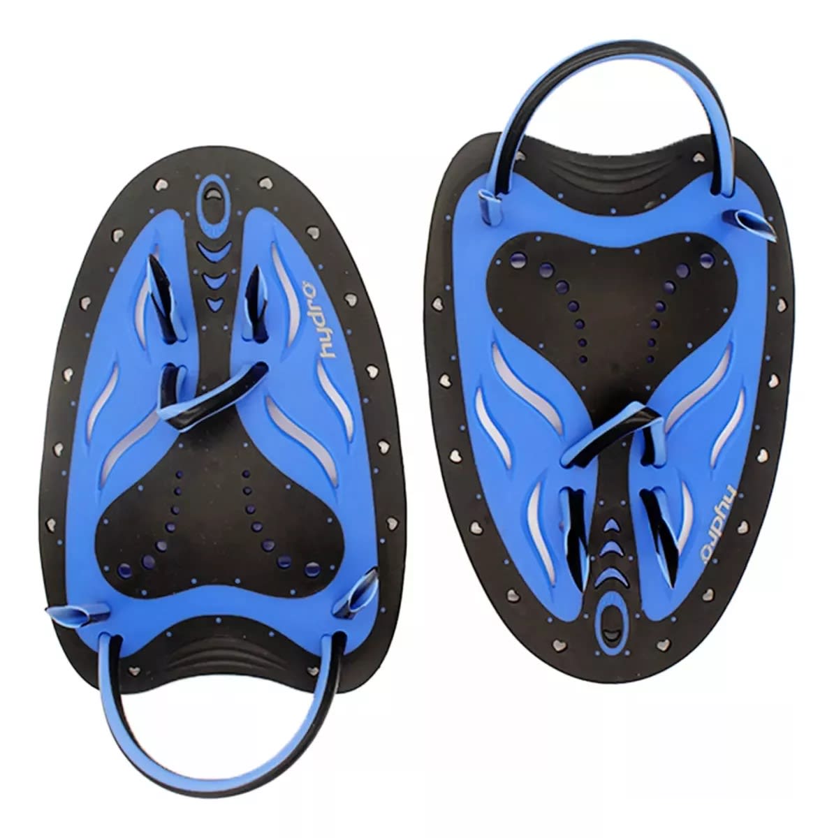 MANOPLAS DE NATACION HYDRO (PAR) TALLA M NEGRO-AZUL