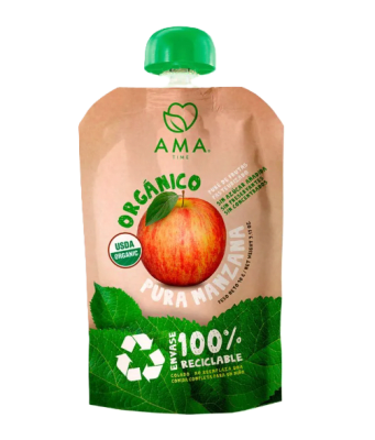 Puré de manzanas pasteurizado 90gr Caja de 32un1