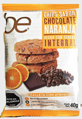 Galleta de avena sacor choco-naranja 40gr Caja de 48un1