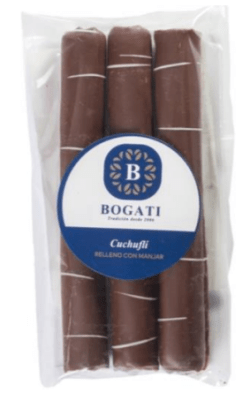 Cuchufli artesanal de 3 unidades con cobertura de chocolate 20gr Caja de 24un1