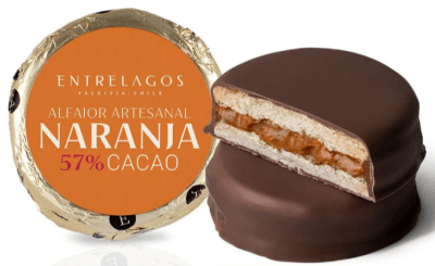 Alfajor relleno de manjar con naranja 40gr Caja de 11un1