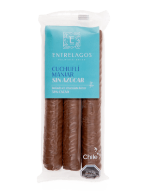 Cuchuflí relleno de manjar bañado con chocolate bitter  57gr Caja de 36un1