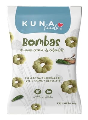 Bombas de queso crema y ciboulette 20gr Caja de 24un1