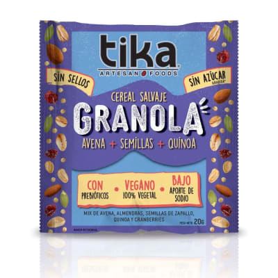Granola de Avena, semillas y quinoa 20gr Caja de 21un1