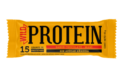 Wild Protein sabor chocolate y maní 45gr Caja de 16un1