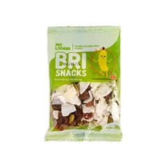Mix liviano de semillas de zapallo, láminas de coco y pasas rubias 30gr Caja de 50un