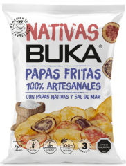 Papas fritas nativas con sal de mar 35gr Caja de 30un