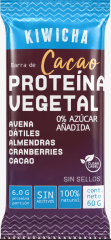 Barra de proteína vegetal sabor cacao 60gr Caja de 12un