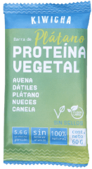 Barra de proteína vegetal sabor plátano 60gr Caja de 12un