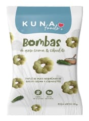 Bombas de queso crema y ciboulette 20gr Caja de 24un