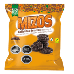 Galletas de arroz sabor choco-naranja 25gr Caja de 28un