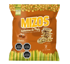 Galleta de maíz sabor caramelo 20gr Caja de 28un