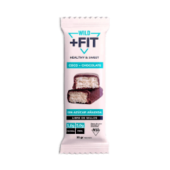 Barra Wildfit sabor coco y chocolate 35gr Caja de 16un