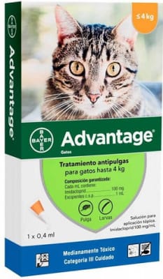 Advantage Pipeta Gatos hasta 4 kg