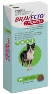 Bravecto 1M 10 a 20kg 1 comp