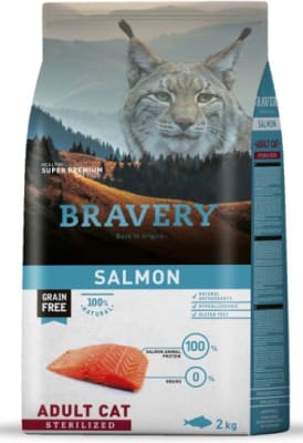 Bravery Salmon Adult Cat Sterilized 2 kg