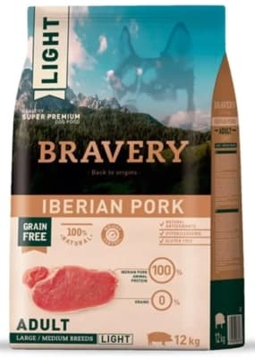 bravery Light Iberian Pork Adult Large/medium breeds 12 kg