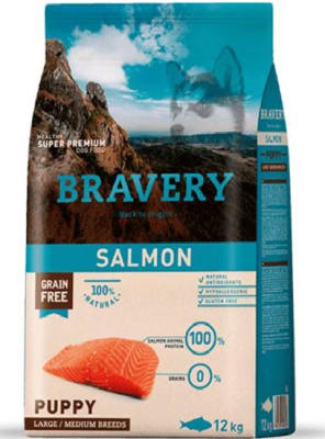 Bravery Salmon Puppy Large/medium breeds 12 kg