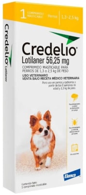 Credelio Antiparasitario Externo 56.25 mg 1,3 a 2,5 kg 1 comp
