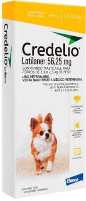 Credelio Antiparasitario Externo 56.25 mg 1,3 a 2,5 kg 3 comp