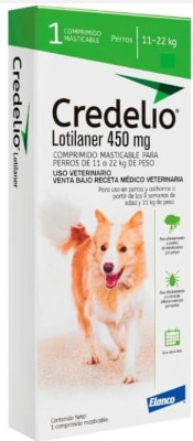Credelio Antiparasitario Externo 450 mg 11 a 22 kgs 1 comp