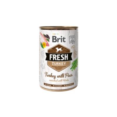 Brit Fresh Turkey with Peas 400grs