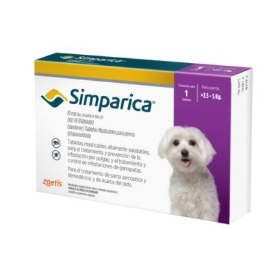 Simparica 10 mg 1 comprimido 2,5 a 5 kg