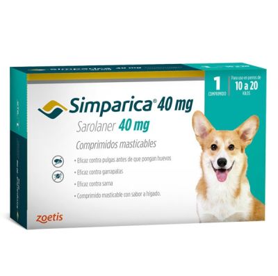 Simparica 40 mg 1 comprimido 10 a 20 kg