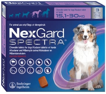 Nexgard Spectra 15,1 a 30 kg 3 comp