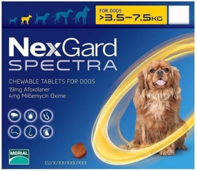 NexGard Spectra 3,6 - 7,5 Kg 1 comp