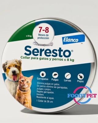 Seresto Collar Antiparasitario Externo para gatos y perros de menos de 8kg